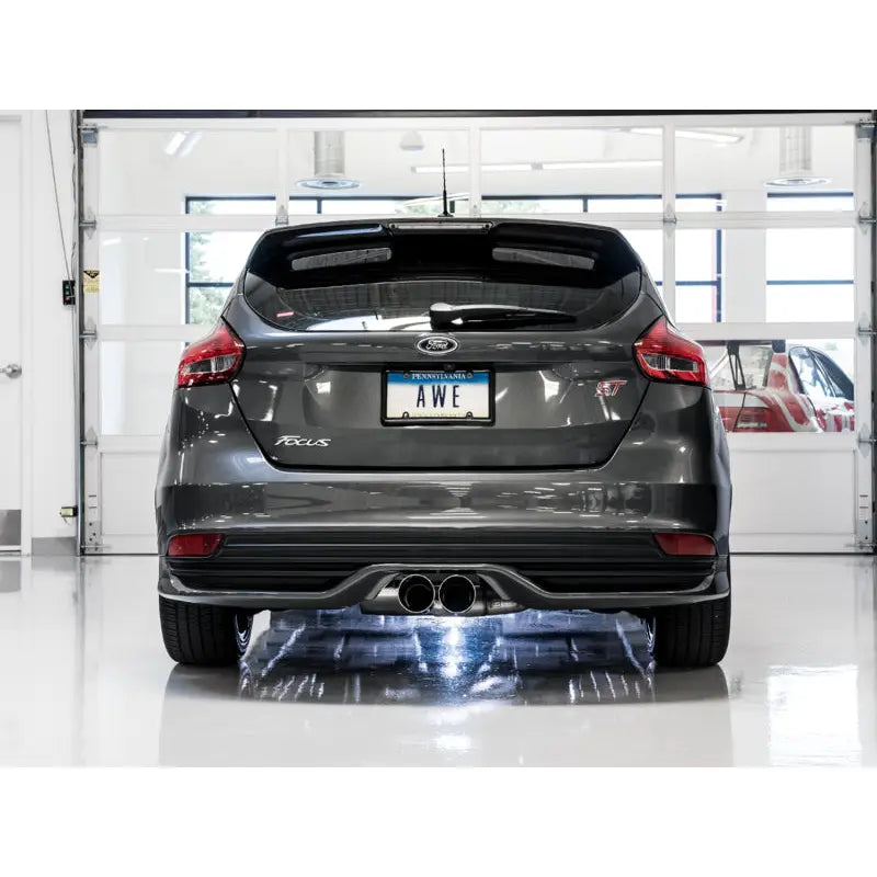 AWE Tuning 3015-32092 AWE Tuning Ford Focus ST Touring Edition Cat-back Exhaust - Non-Resonated - Chrome Silver Tips