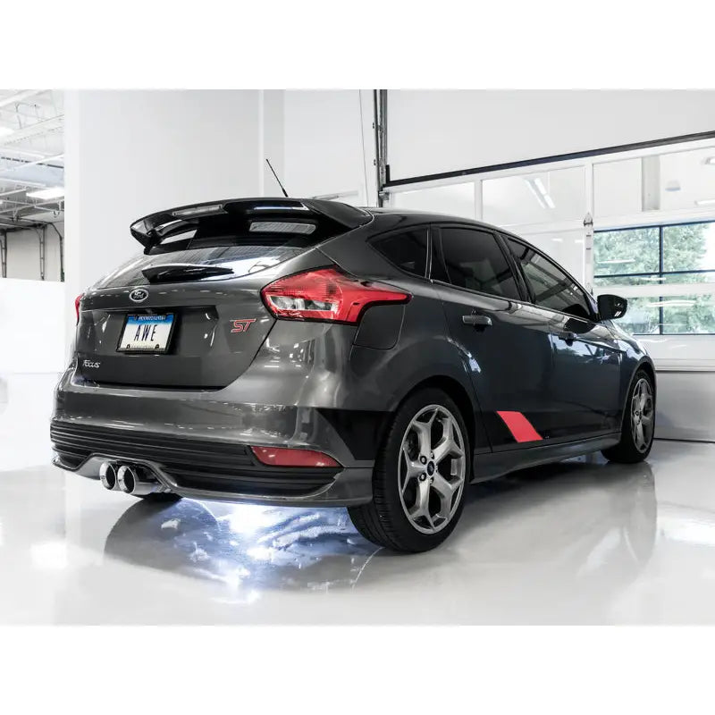AWE Tuning 3015-32092 AWE Tuning Ford Focus ST Touring Edition Cat-back Exhaust - Non-Resonated - Chrome Silver Tips