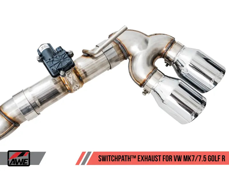 AWE Tuning Mk7 Golf R SwitchPath Exhaust w/Chrome Silver Tips 102mm - Truck & Automotive