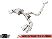 AWE Tuning Mk7 Golf R SwitchPath Exhaust w/Chrome Silver Tips 102mm - Truck & Automotive
