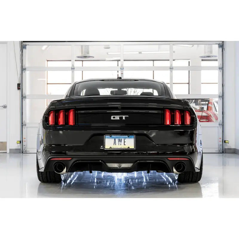 AWE Tuning 3015-33084 AWE Tuning S550 Mustang GT Cat-back Exhaust - Touring Edition (Diamond Black Tips)