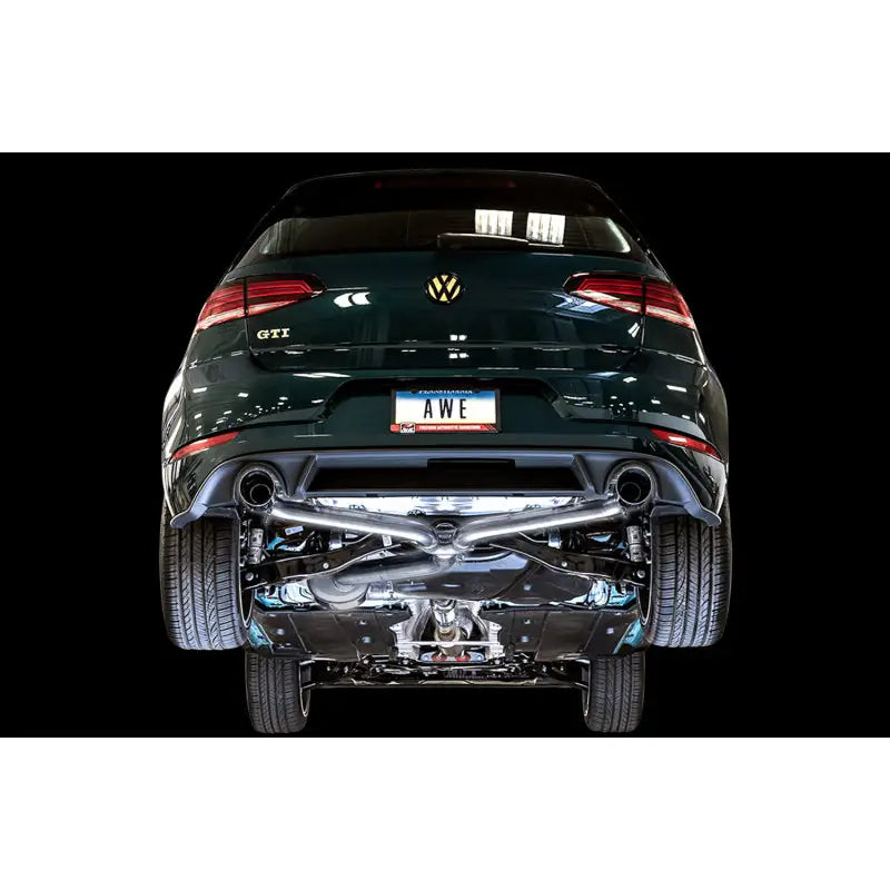 AWE Tuning 3015-32096 AWE Tuning Volkswagen GTI MK7.5 2.0T Touring Edition Exhaust w/Chrome Silver Tips 102mm