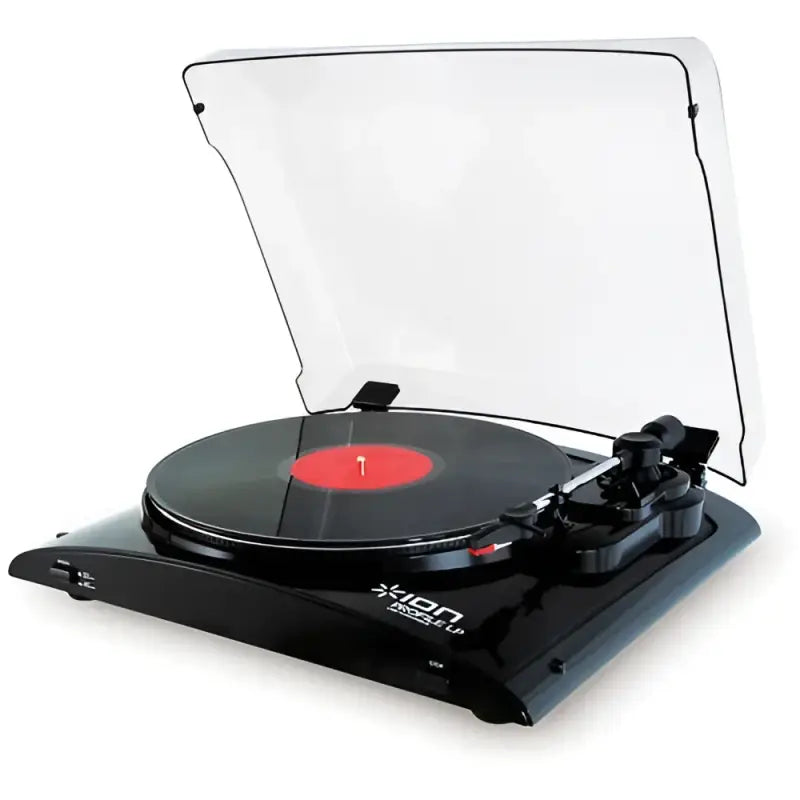 Black record player with clear cover featuring awnrp2 tfx overland repl arm