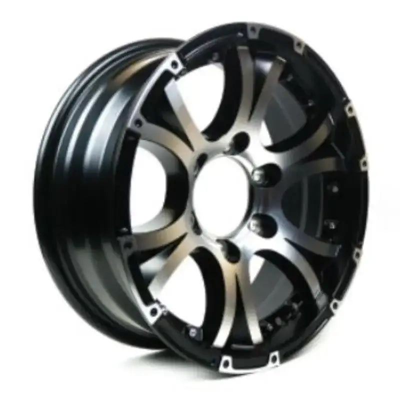 AX02550550BMFL Taskmaster Aluminum - 15X5 5X5 Black Machine F - Trailer Wheel