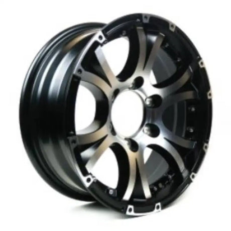 AX02560655BMFL Taskmaster Aluminum - 15X6 6X5.5 Black Machine - Trailer Wheel