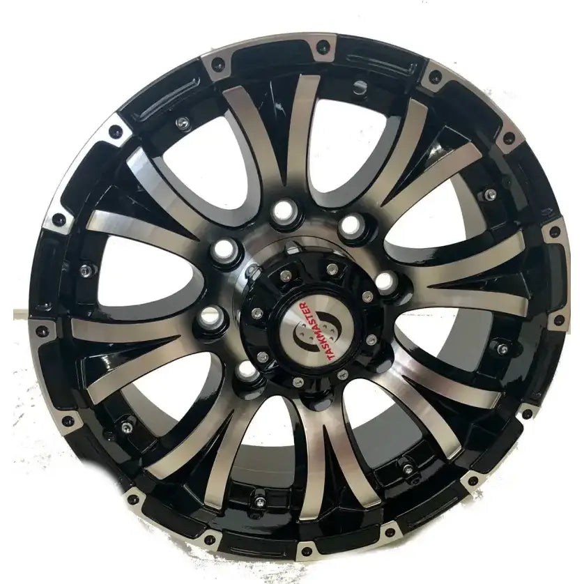 Black and silver AX02660865BMFL Taskmaster wheel on aluminum rim for AX02660865BMFL