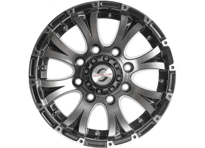 Chrome and black alloy wheel for AX02660865BMFL Taskmaster Aluminum 16x6 8x6.5