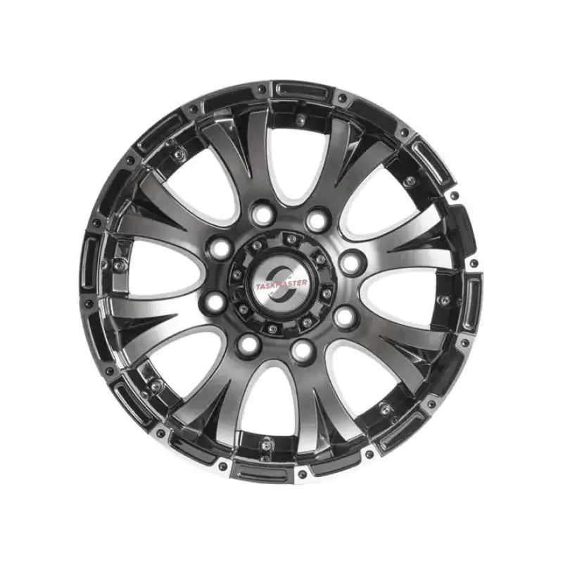 Chrome and black alloy wheel for AX02660865BMFL Taskmaster Aluminum 16x6 8x6.5