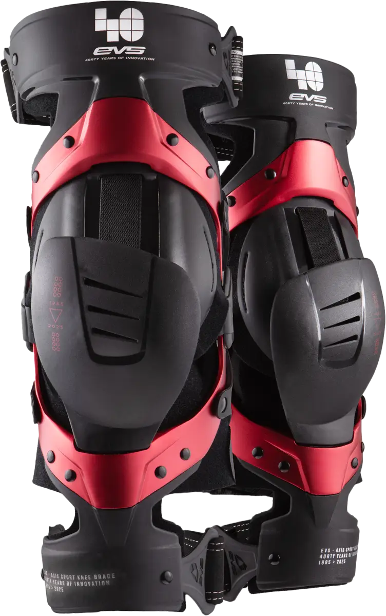 Axis Sport Knee Brace Pair Le 40th Anniv Red Md - EVS