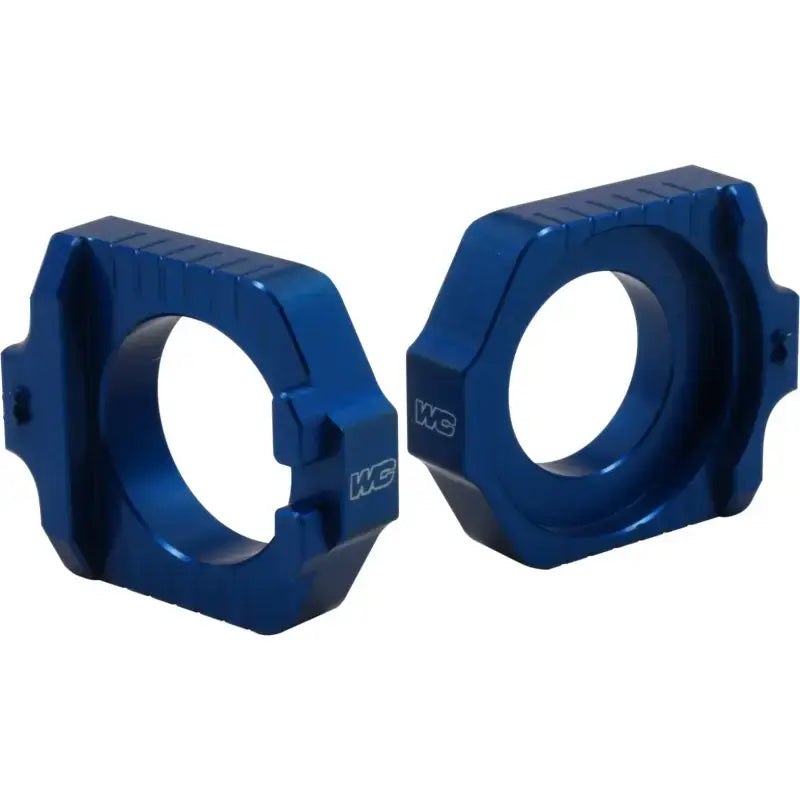 WORKS Axle Blocks Elite Ktm/Hus Blue for Powersports