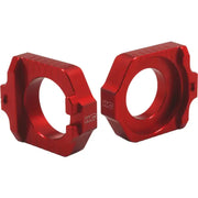 WORKS Axle Blocks Elite Ktm/Hus Red for Powersports