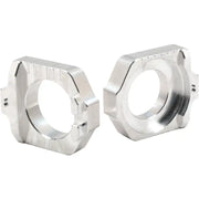 WORKS Axle Blocks Elite Ktm/Hus Silver for Powersports