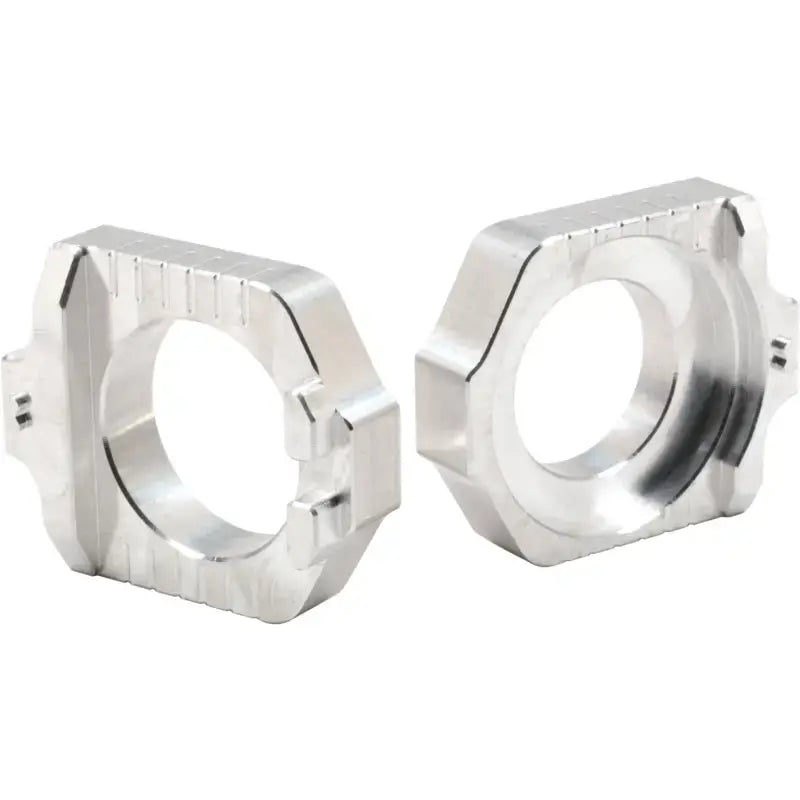 WORKS Axle Blocks Elite Ktm/Hus Silver for Powersports