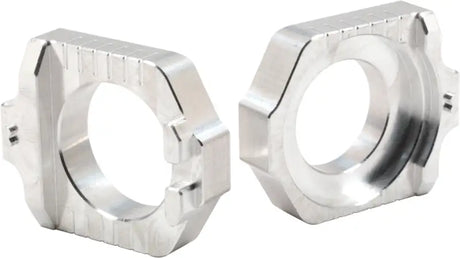 WORKS Axle Blocks Elite Ktm/Hus Silver for Powersports