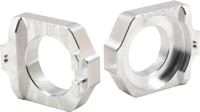 WORKS Axle Blocks Elite Ktm/Hus Silver for Powersports
