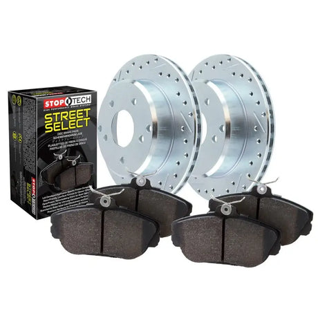 StopTech Street Select brake kit in Axle Pack for low dust and awesome braking performance
