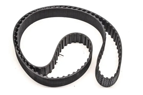 Black rubber timing belt with teeth for Melling Timing Belt B-071, perfect for timing needs
