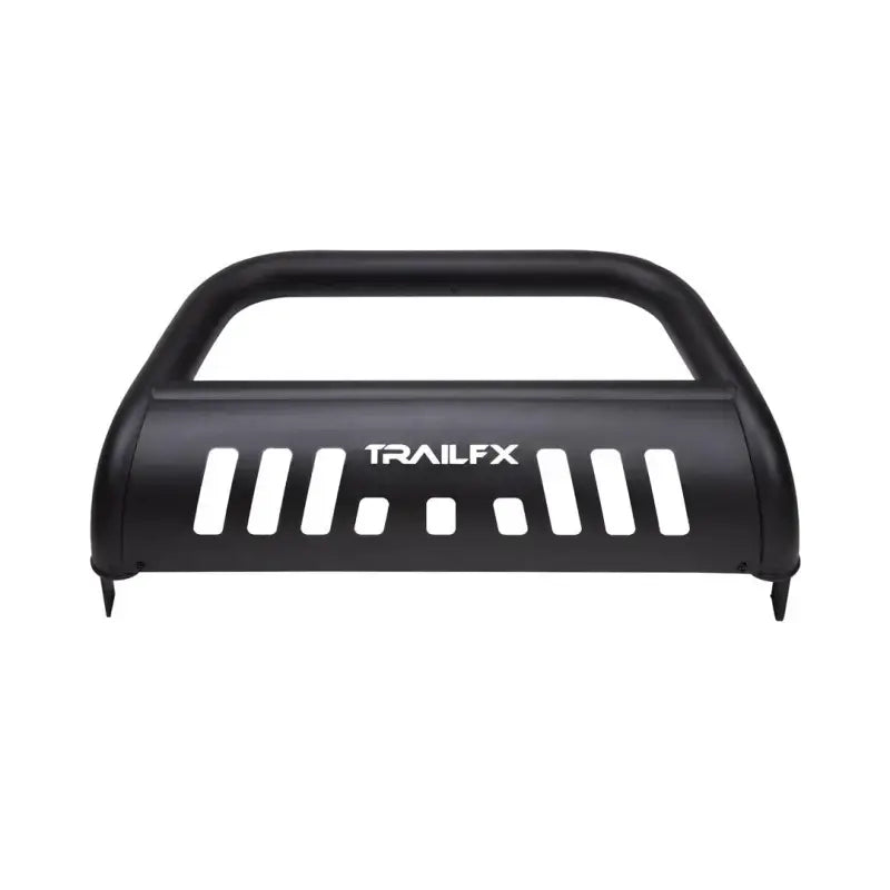 Black metal bull bar.