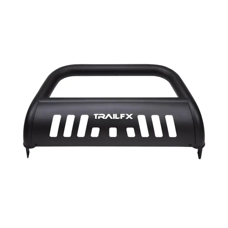 Black metal bull bar.