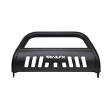 Black metal bull bar.