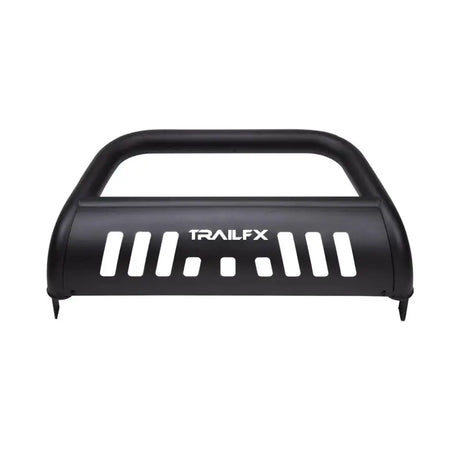 Black metal bull bar.