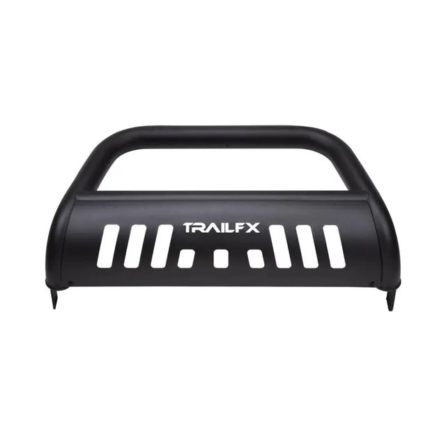 Black metal bull bar.