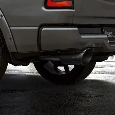 B02275 Maxway hammer cut 5in black stainless steel exhaust tip with chrome