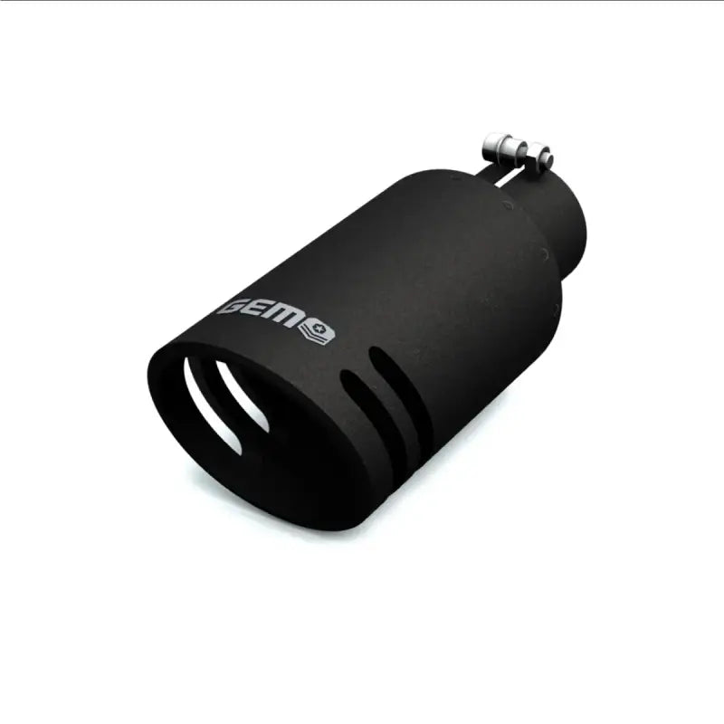 B11405 Maxway silencer cut exhaust tip in black gemo matte finish with slits