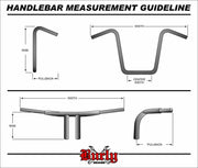 BURLY BRAND B12-1501B Gorilla 12" Apehangers 1.25" Black