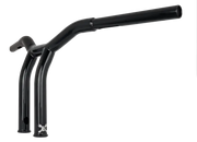 Black motorcycle handlebar for B12-6051B Dominator Raked Bar 10 inch Raked Bar