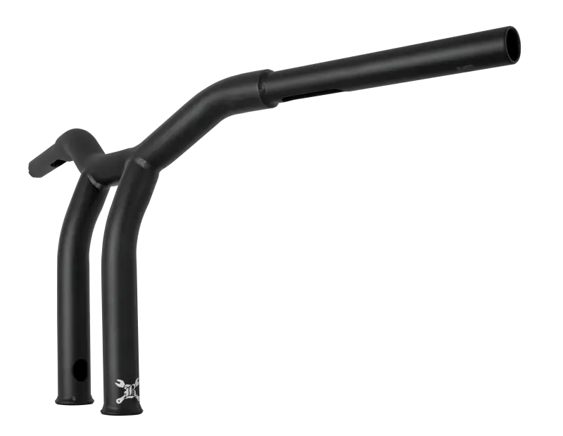 Black motorcycle handlebars B12-6051SB Dominator Raked Bar for sleek riding style