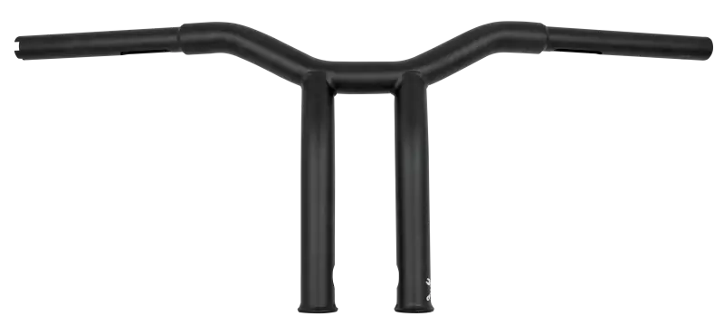 Black motorcycle handlebars from the B12-6051SB Dominator Raked Bar series