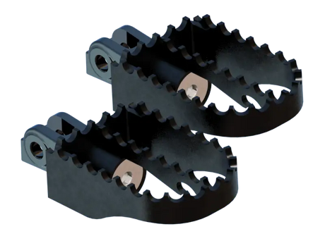 B13-1200B Burly Brand Mx Style Style Foot Pegs Rider Black - RV and Auto Parts