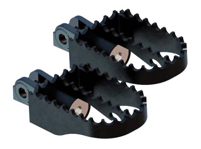 B13-1200B Burly Brand Mx Style Style Foot Pegs Rider Black - RV and Auto Parts