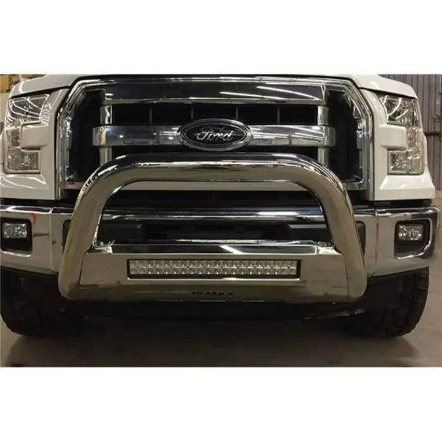 Chrome bull bar with LED light on B1601SKIT Trailfx 3.5 Bull Bar W Led Light