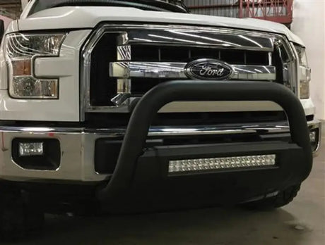 White Ford truck with B1612B Trailfx oval bull bar for Ram 1500 Blk 19