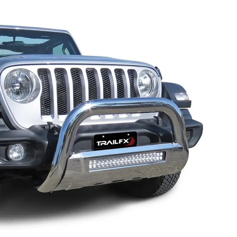 B1613S Trailfx 3.5’ Oval Bull Bar W. Light Op Pss
