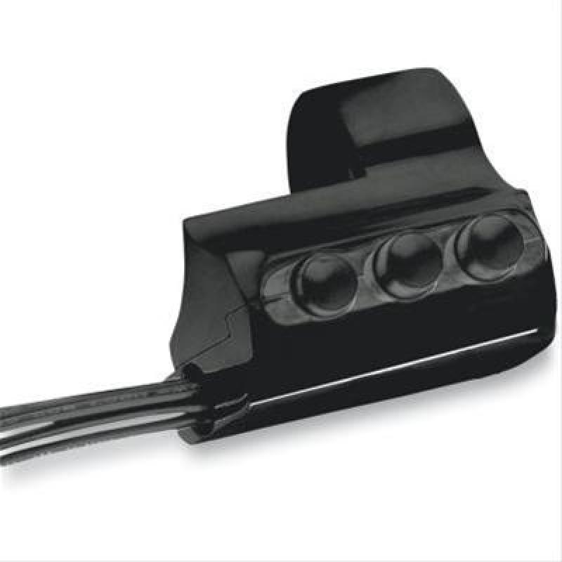 Performance Machine 0062-2033-B Performance Machine Switch Assy 3 Button Lt Sd - Black Ano