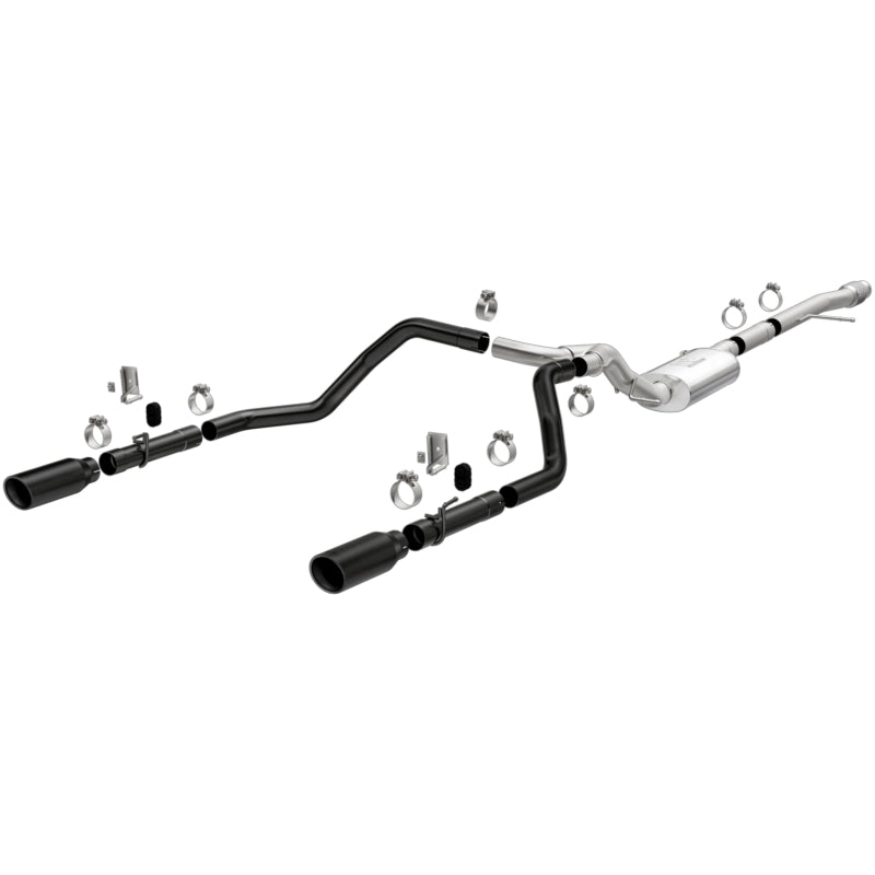 Magnaflow 19472 MagnaFlow 2019 Chevy Silverado 1500 V8 5.3L/V6 4.3L Street Series Dual Exit Exhaust w/ Black Tips