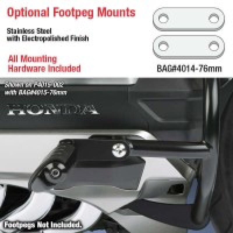 National Cycle BAG#4014-76MM National Cycle 18-23 Honda GL1800 Footpeg Bracket 76 mm. - Silver
