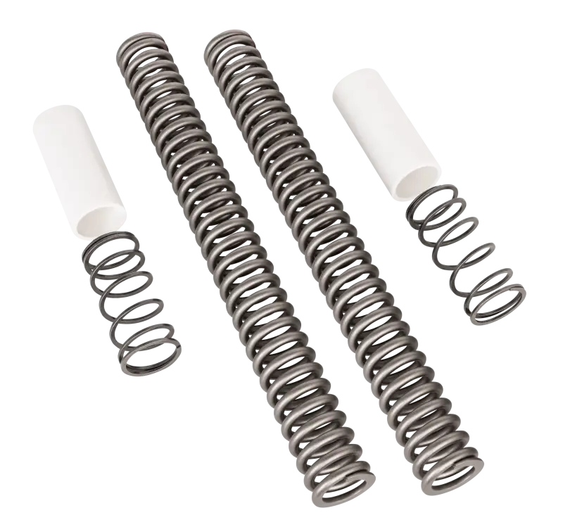 Metal coil springs with white plastic sleeves for B28-109 1 2 Drop Slammer Fork Kit M8 Softail