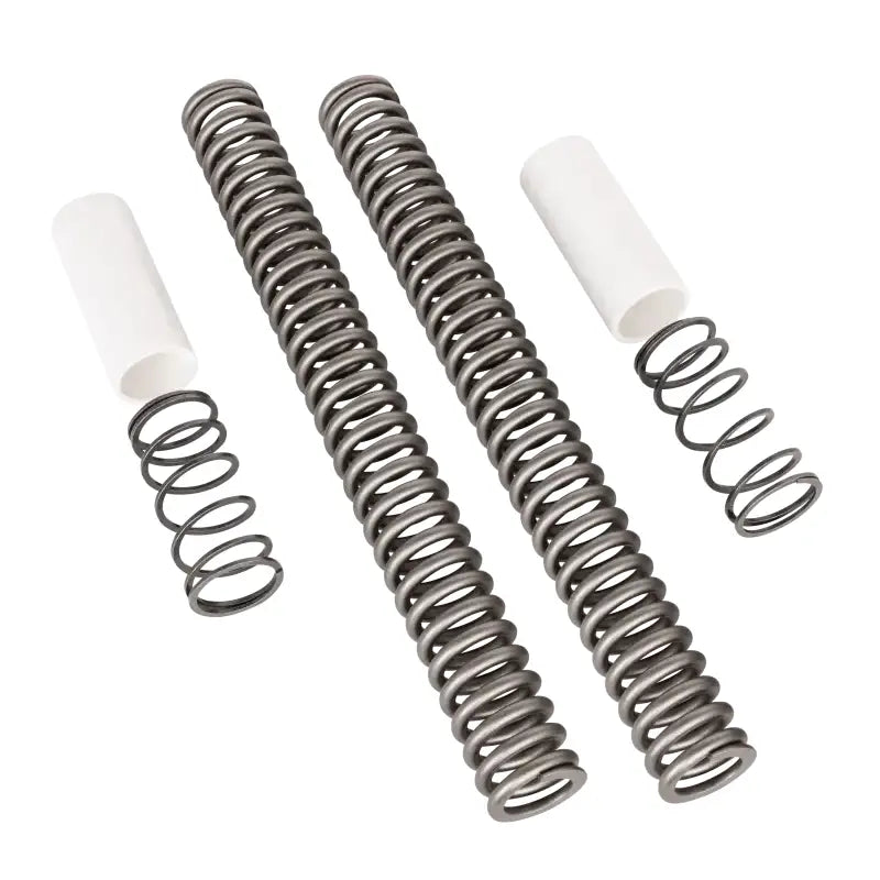 Metal coil springs with white plastic sleeves for B28-109 1 2 Drop Slammer Fork Kit M8 Softail