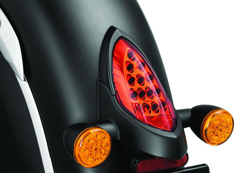 Kuryakyn 5623 Kuryakyn Tail Light Top Trim Satin Black - 5623