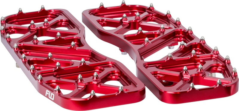 FLO MOTORSPORTS Fluorescent Motorsports V5 Floorboards Foot Controls Fpeg-800V5-2R - Red