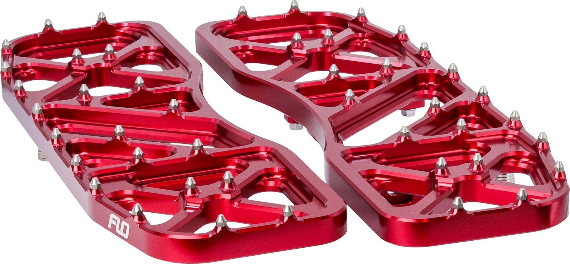 FLO MOTORSPORTS Fluorescent Motorsports V5 Floorboards Foot Controls Fpeg-800V5-2R - Red