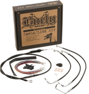 Motorcycle extended cable line kit for B30-1144 Burly Control Kit T Bars Black