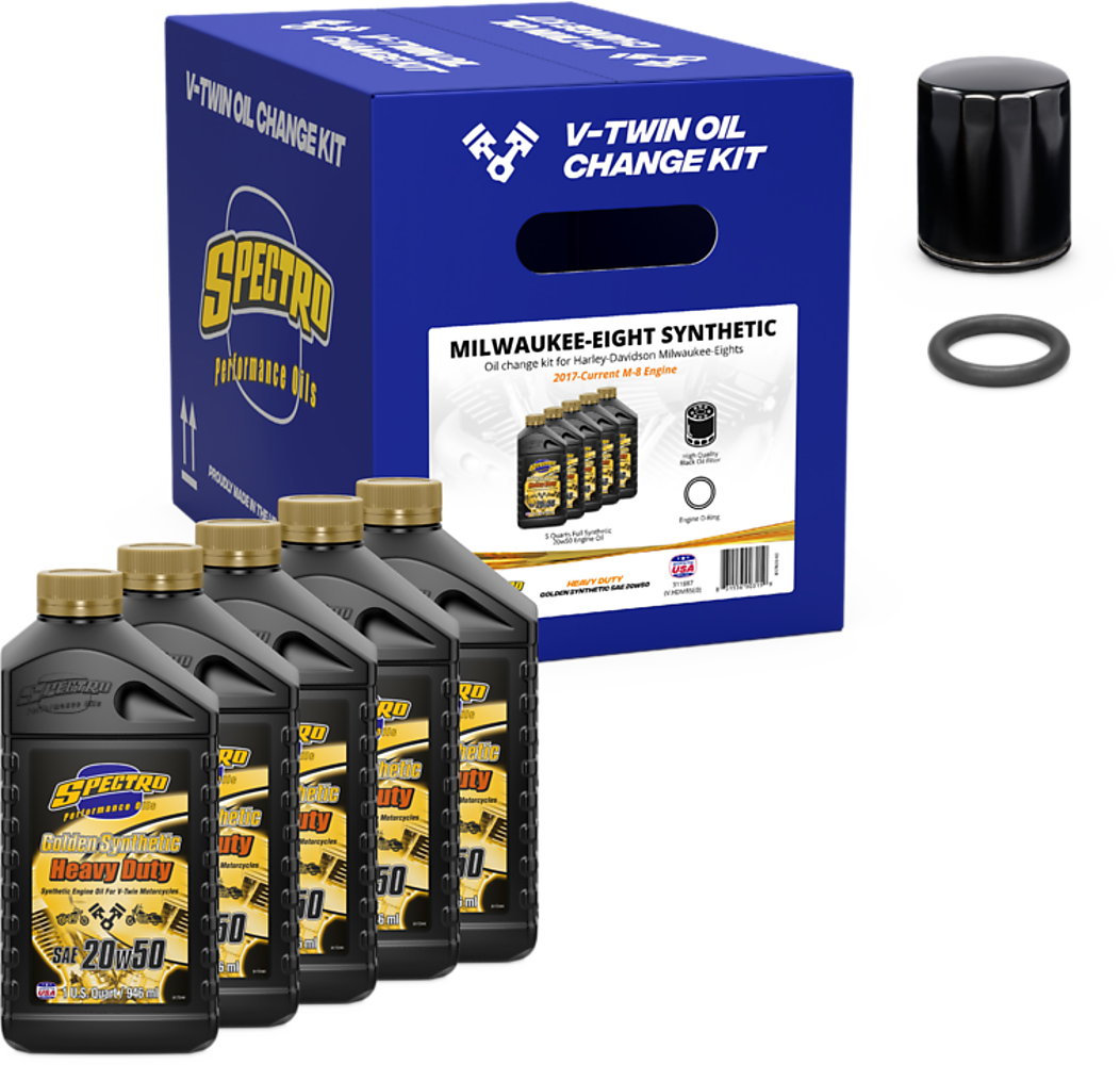 Spectro V-Twin Full Oil Change Kit M8 Oil Change Kit 311887 - V-Twin Engine Chg Synthetic
