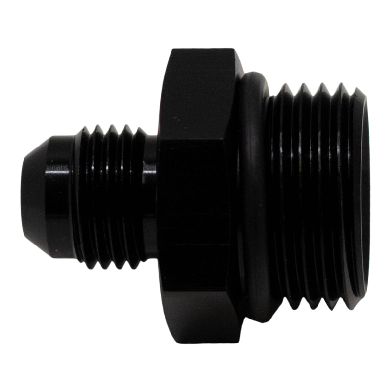 DeatschWerks 6-02-0407-B DeatschWerks 10AN ORB Male to 6AN Male Flare Adapter (Incl O-Ring) - Anodized Matte Black