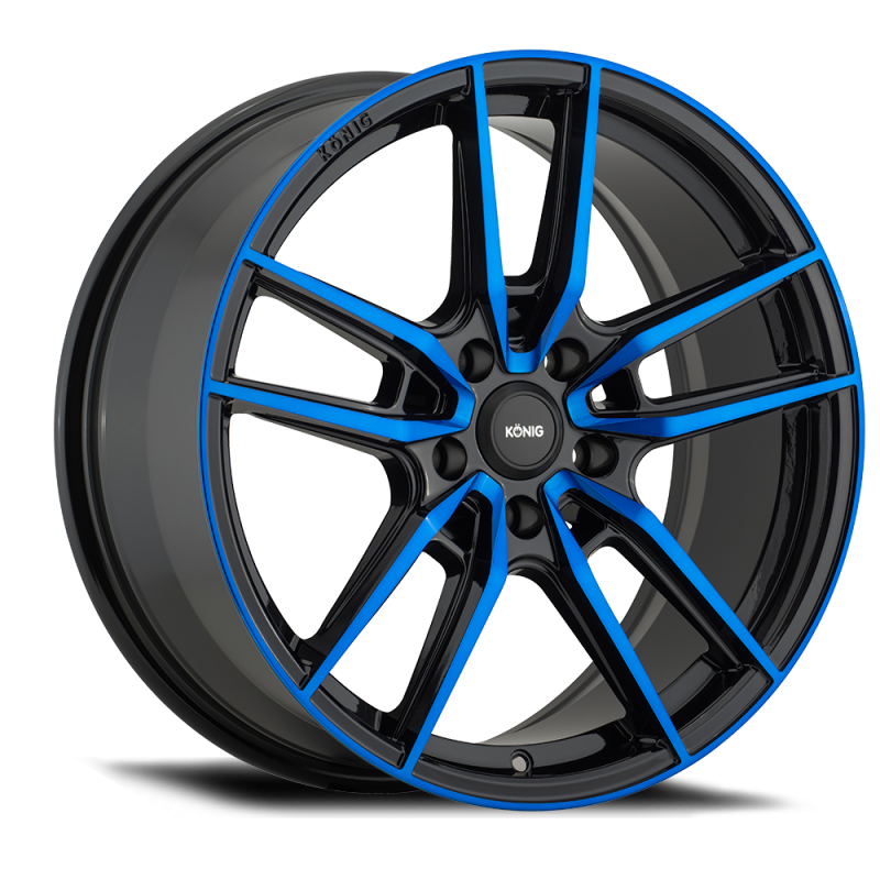 Konig MY8850843F Konig Myth 18x8 5x108 ET43 Gloss Black w/ Blue Tinted Clearcoat - MY8850843F