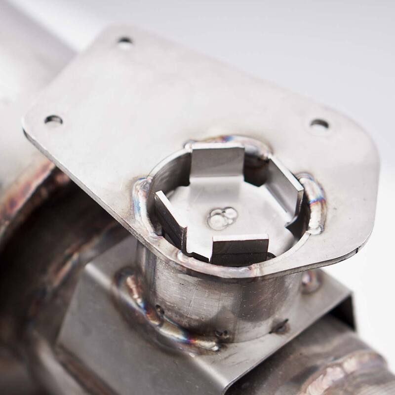 Stainless Works CA16RVMKSPCR Stainless Works 2016+ Chevy Camaro SS 3in Redline Perf Connect Axle Back w/Valve & 4in Quad Tips - CA16RVMKSPCR